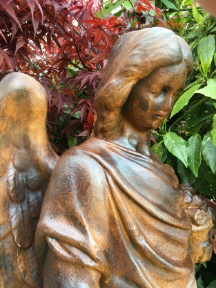 Staande Engel in Oxide - 105 cm - Steen